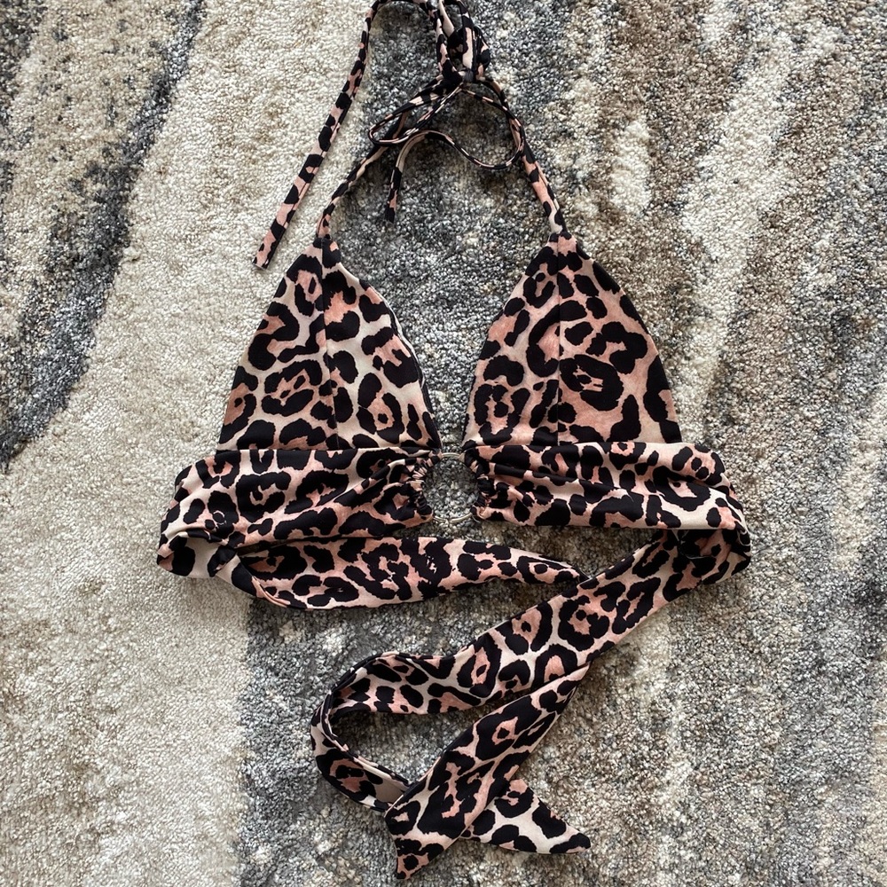 Sexy cheetah print halter top